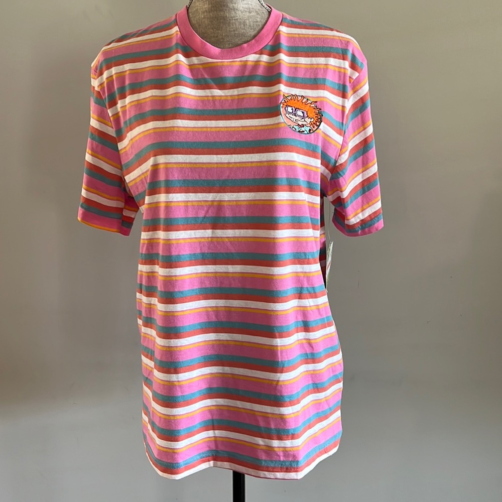 Nickelodeon | Size M | Rainbow Striped | Unisex T-shirt | NWT